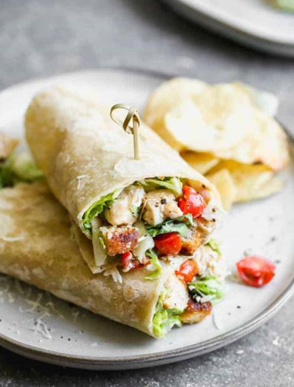Spicy-Chicken-Caesar-Wrap