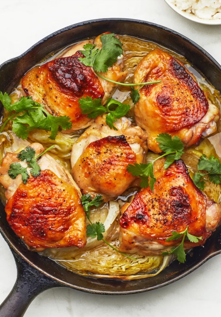 Thai-Roast-Chicken-Thighs-with-Coconut-Rice
