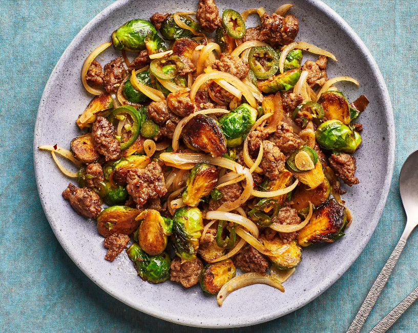 Brussel-Sprouts-and-Sausage-Stir-Fry