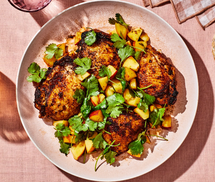 Cajun-Chicken-with-Peach-Salsa